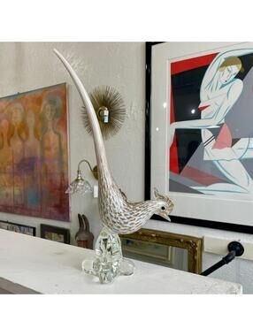 Murano Glass Pheasant Bird Art